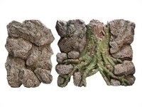 Dekor�ckwand Amazonas, 2-teilig,  42x53x15cm / 42x29x15cm